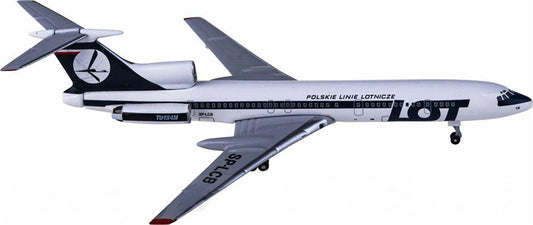 AeroClassics LOT for Tupolev Tu-154 SP-LCB 1:400 Airplane Pre-built  Airliner Model Display