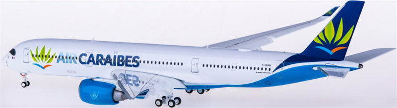 JC Wings Air Caraibes for Airbus A350-900 F-HHAV Flaps Down 1:400 Airplane Pre-built  Airliner Model Display