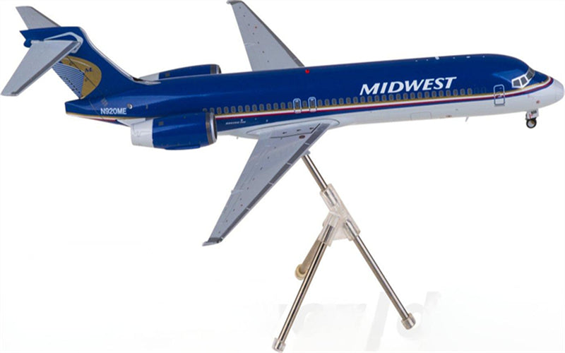 Geminijets Midwest Airlines for Boeing 717-200 N920ME 1:200 Airplane Pre-built  Airliner Model Display