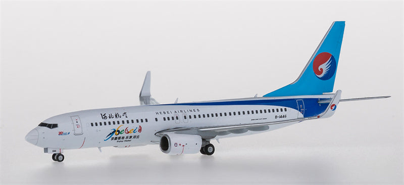 JC Wings Hebei Airlines for Boeing 737-800 B-1446 1:400 Airplane Pre-built  Airliner Model Display