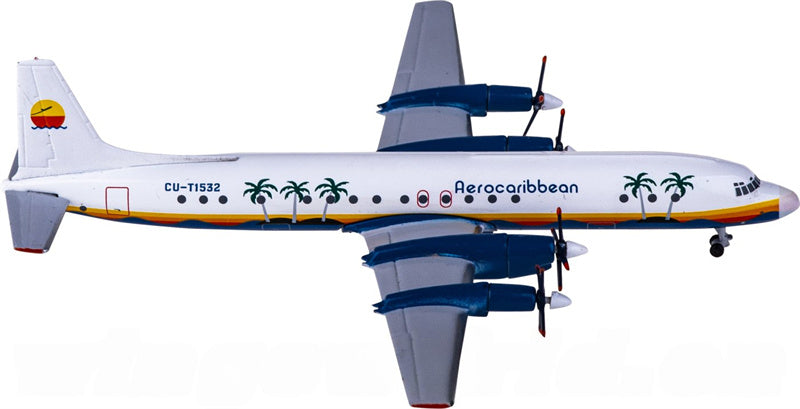 AeroClassics Aero Caribbean for Ilyushin Il-18 CU-T1532 1:400 Airplane Pre-built  Airliner Model Display