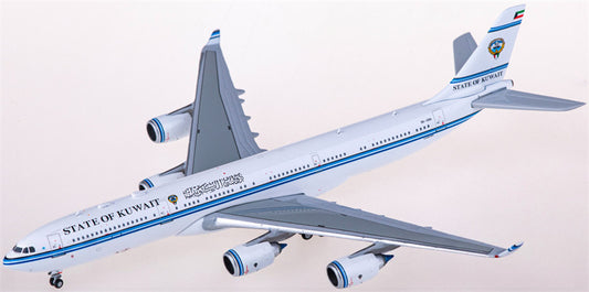 JC Wings Kuwait Government for Airbus A340-500 9K-GBA 1:400 Airplane Pre-built  Airliner Model Display