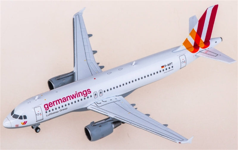 JC Wings Germanwings for Airbus A320 D-AIPT 1:400 Aircraft Pre-built  Airliner Model Display