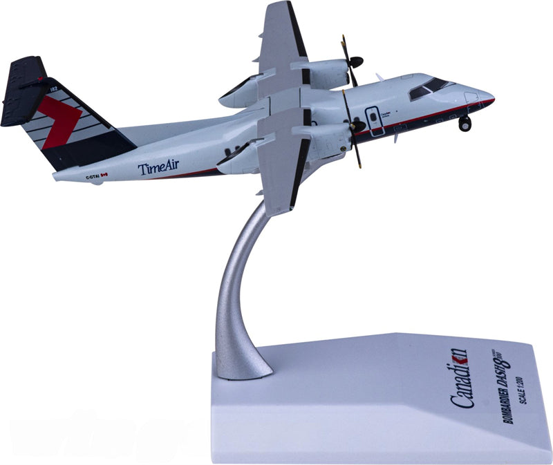 JC Wings Time Air for Bombardier for Dash 8-Q100 C-GTAI 1:200 Airplane Pre-built Airliner Model Display
