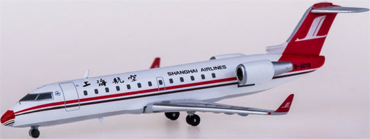 JC Wings Shanghai Airlines for Bombardier CRJ200ER B-3018 1:400 Airplane Pre-built  Airliner Model Display