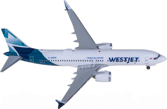 Herpa WestJet for Boeing 737 MAX 8 C-GRAG 1:500 Airplane Pre-built Airliner Model Display