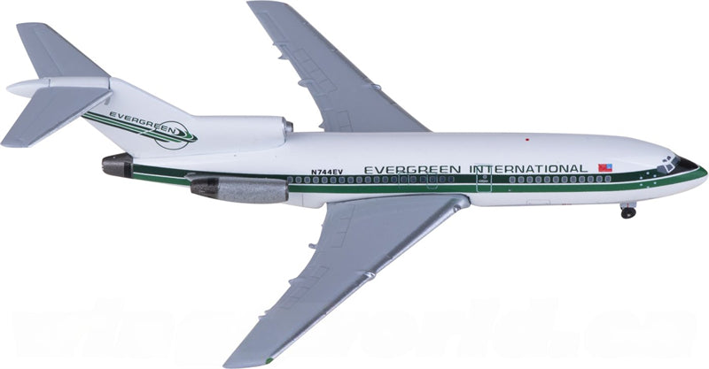 AeroClassics Evergreen for Boeing 727-100C N744EV 1:400 Airplane Pre-built Airliner Model Display