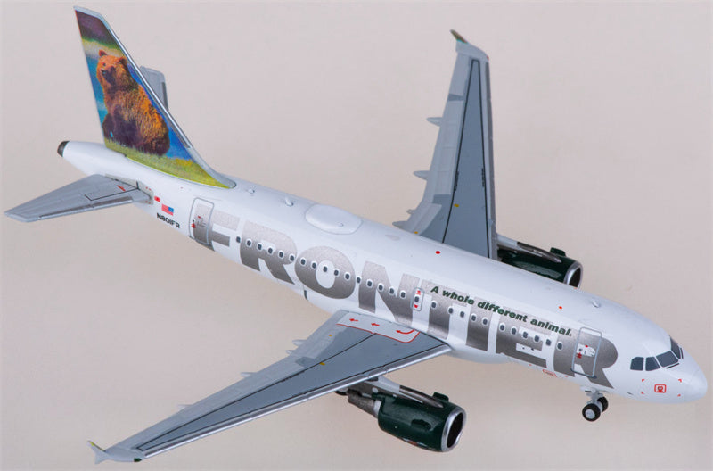 NG Models Frontier Airlines for Airbus A318 N801FR 1:400 Airplane Pre-built  Airliner Model Display