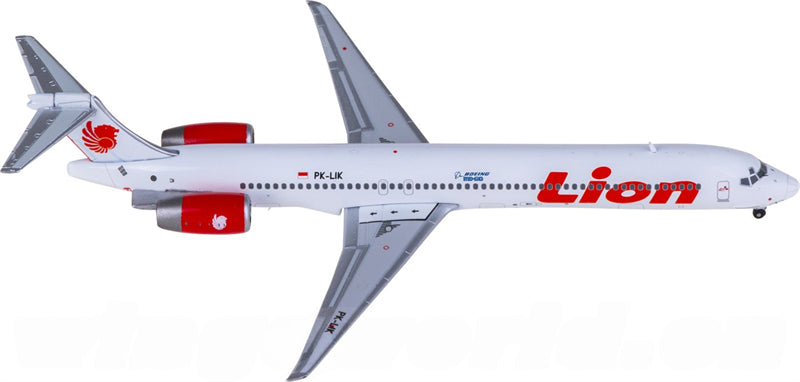 JC Wings Lion Air for McDonnell Douglas MD-90 PK-LIK 1:400 Airplane Pre-built Airliner Model Display