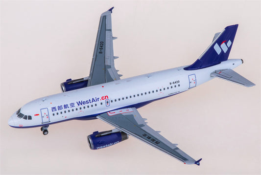 NG Models West Air for Airbus A319 B-6420 1:400 Airplane Pre-built Airliner Model Display