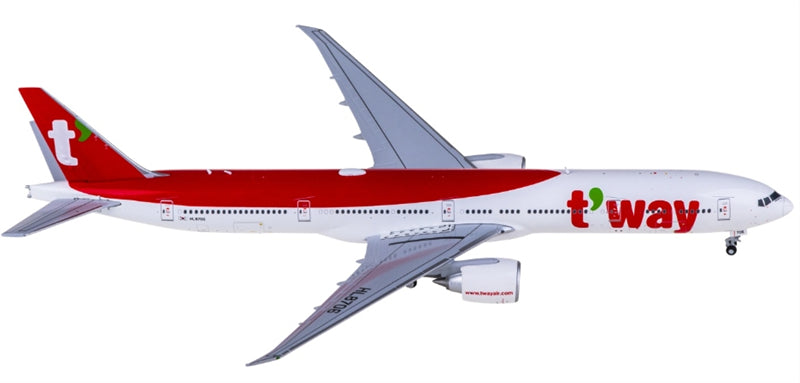 JC Wings T'way Air for Boeing 777-300ER HL8706 1:400 Aircraft Pre-built  Airliner Model Display