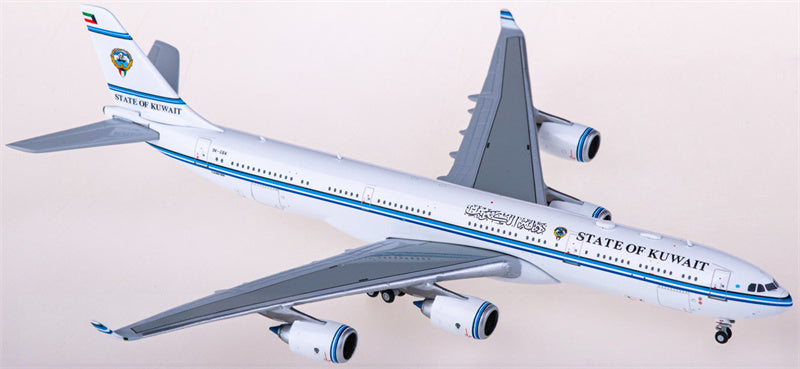 JC Wings Kuwait Government for Airbus A340-500 9K-GBA 1:400 Airplane Pre-built  Airliner Model Display