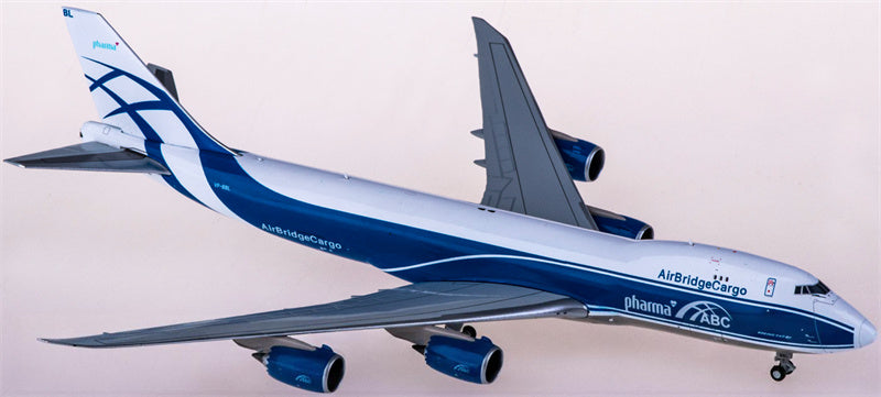 JC Wings AirBridgeCargo for Boeing 747-8F VP-BBL 1:400 Airplane Pre-built  Airliner Model Display
