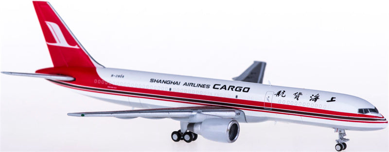 JC Wings Shanghai Airlines Cargo for Boeing 757-200F B-2808 1:400 Airplane Pre-built  Airliner Model Display