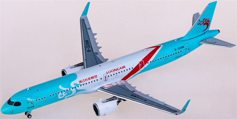 HYJLwings Loong Air for Airbus A321neo B-32AN 1:400 Airplane Pre-built  Airliner Model Display