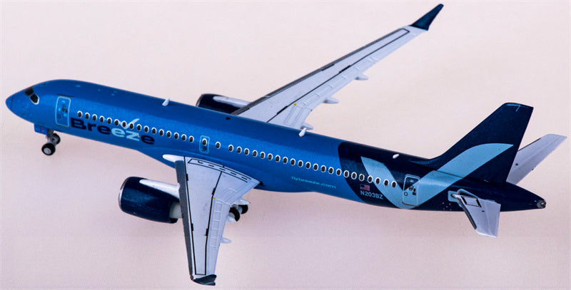 Geminijets Breeze Airways for Airbus A220-300 N203BZ 1:400 Airplane Pre-built  Airliner Model Display