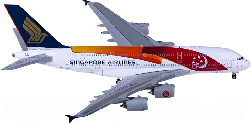 JC Wings Singapore Airlines for Airbus A380 9V-SKJ 1:400 Airplane Pre-built  Airliner Model Display