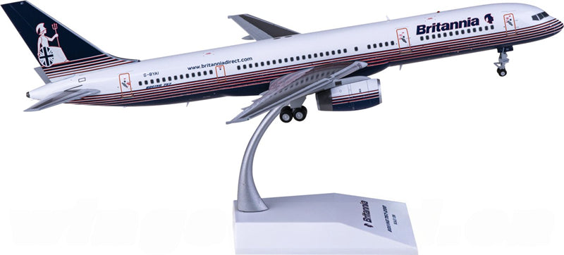 JC Wings Britannia for Boeing 757-200 G-BYAI 1:200 Airplane Pre-built Airliner Model Display