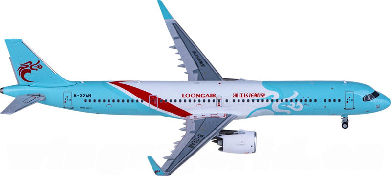 HYJLwings Loong Air for Airbus A321neo B-32AN 1:400 Airplane Pre-built  Airliner Model Display