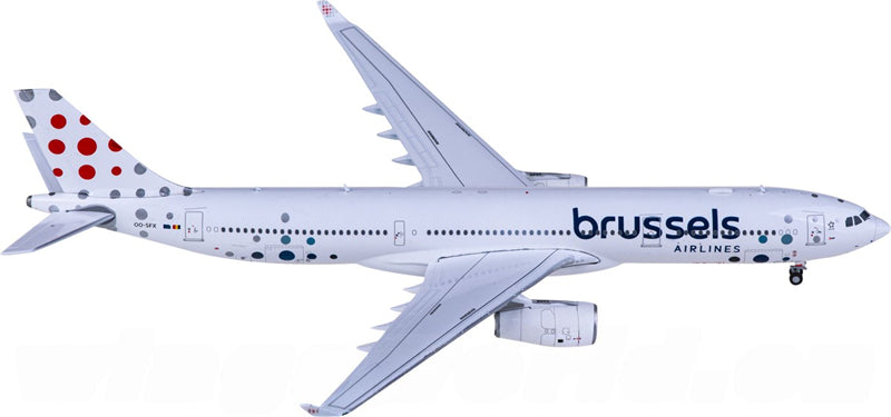 JC Wings Brussels Airlines for Airbus A330-300 OO-SFX 1:400 Airplane Pre-built Airliner Model Display