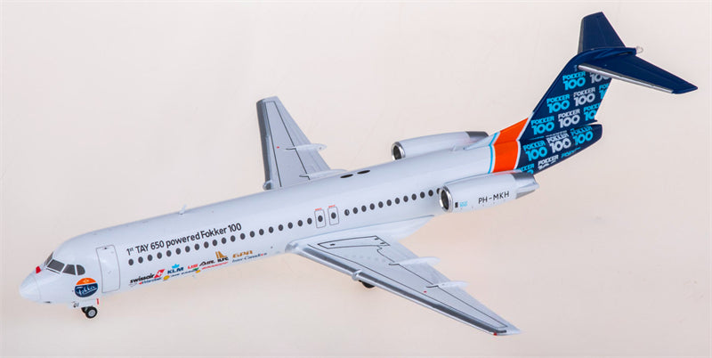 JC Wings Fokker 100 PH-MKH 1:200 Airplane Pre-built Airliner Model Display