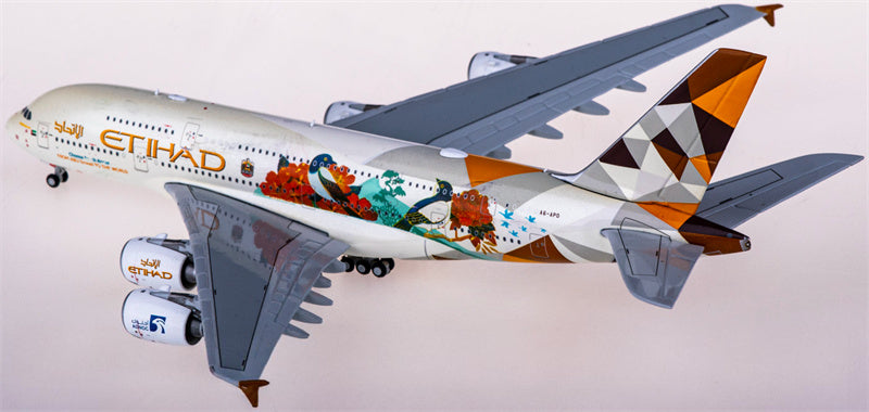 JC Wings Etihad Airways for Airbus A380 A6-APD Choose South Korea 1:400 Airplane Pre-built  Airliner Model Display
