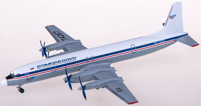 Herpa Domodedovo Airlines for Ilyushin IL-18 RA-74267 1:200 Airplane Pre-built  Airliner Model Display