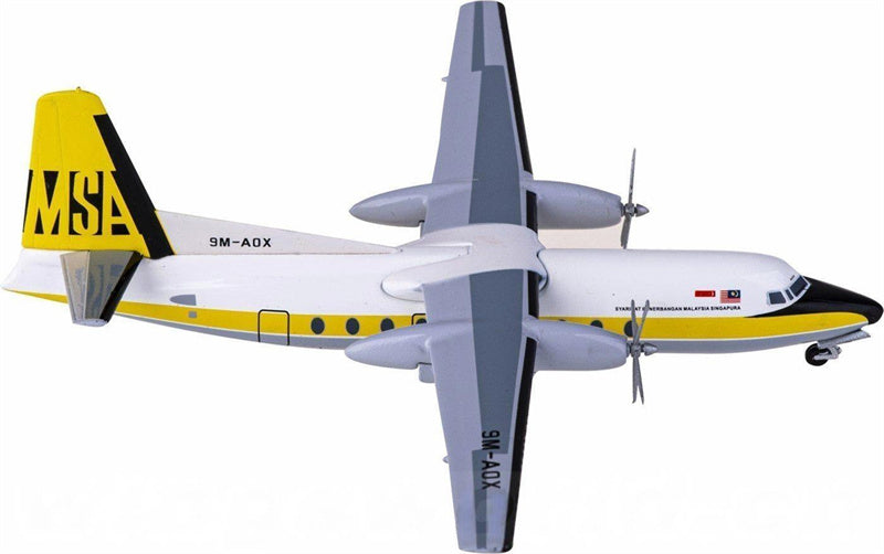 AeroClassics MSA for Fokker F-27 9M-AOX 1:200 Airplane Pre-built  Airliner Model Display