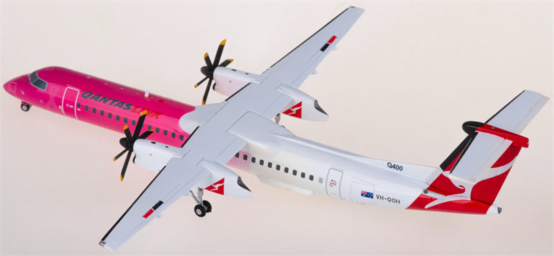 JC Wings Qantas for Bombardier for Dash 8 Q400 VH-QOH 1:200 Airplane Pre-built Airliner Model Display