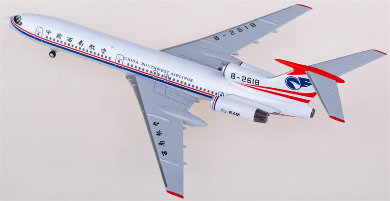 NG Models China Southwest Airlines for Tupolev TU-154M B-2618 1:400 Airplane Pre-built  Airliner Model Display