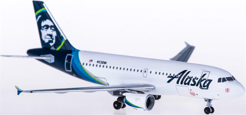 AeroClassics Alaska Airlines for Airbus A319 N530VA 1:400 Aircraft Pre-built  Airliner Model Display