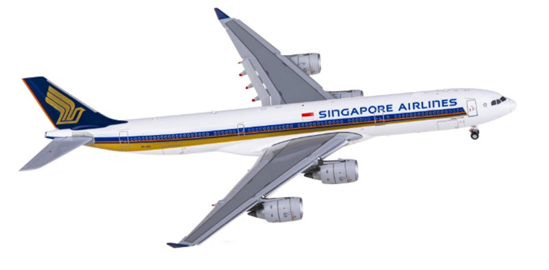 Hxmodels Singapore Airlines for Airbus A340-500 9V-SGC flaps down 1:400 Aircraft Pre-built  Airliner Model Display