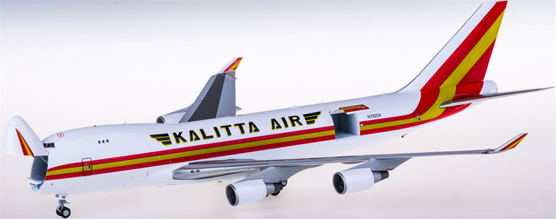 Geminijets Kalitta Air for Boeing 747-400ERF N782CK Interactive Series 1:200 Airplane Pre-built  Airliner Model Display