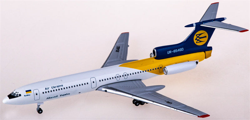 AeroClassics Air Ukraine for Tupolev Tu-154 UR-85460 1:400 Airplane Pre-built  Airliner Model Display