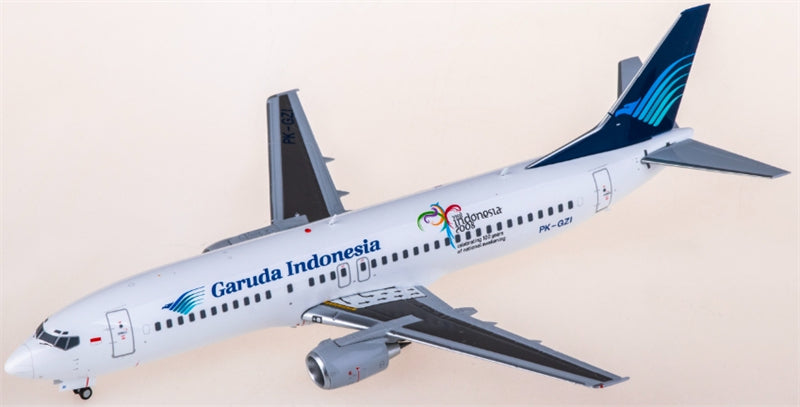 JC Wings Garuda Indonesia for Boeing 737-800 PK-GZI Visit Indonesia 2008 1:200 Aircraft Pre-built  Airliner Model Display