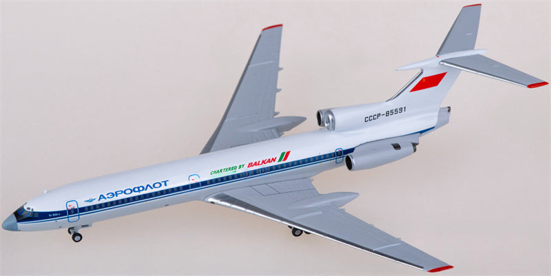 NG Models Aeroflot for Tupolev Tu-154B-2 CCCP-85591 1:400 Airplane Pre-built  Airliner Model Display