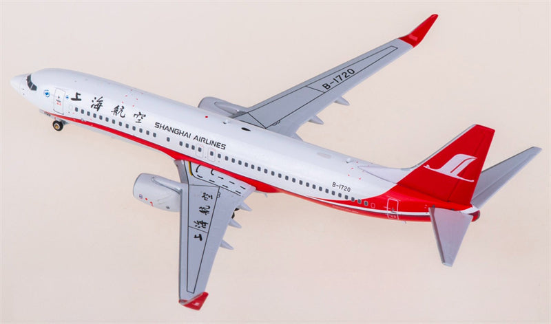 AeroPolaris Shanghai Airlines for Boeing 737-800 B-1720 1:400 Airplane Pre-built  Airliner Model Display