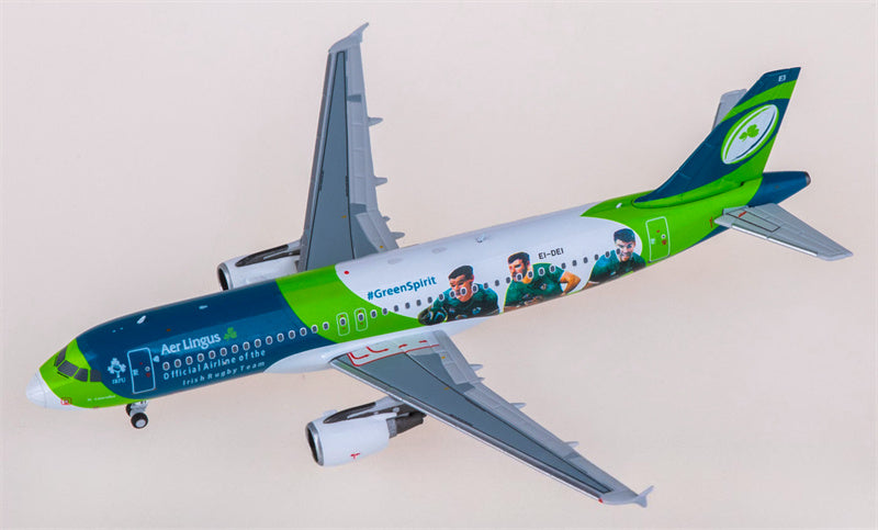 NG Models Aer Lingus for Airbus A320 EI-DEI 1:400 Airplane Pre-built Airliner Model Display