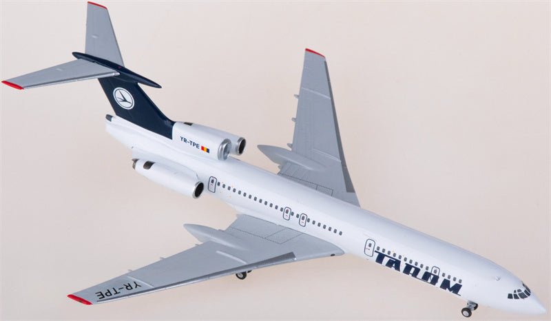 NG Models Tarom for Tupolev Tu-154B YR-TPE 1:400 Airplane Pre-built  Airliner Model Display
