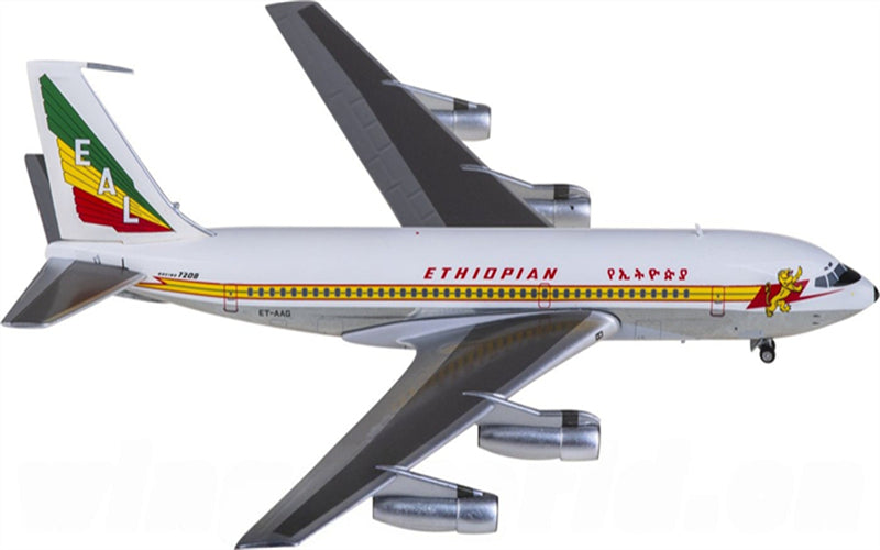 AeroClassics Ethiopian Airlines for Boeing 720B ET-AAG 1:200 Airplane Pre-built  Airliner Model Display