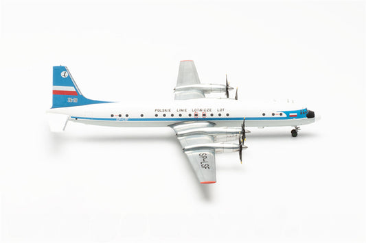 Herpa LOT for Ilyushin Il-18 SP-LSF 1:200 Aircraft Pre-built  Airliner Model Display