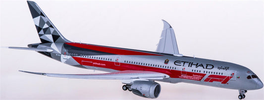 JC Wings Etihad Airways for Boeing 787-9 Dreamliner A6-BLV Flaps Down 1:400 Airplane Pre-built  Airliner Model Display