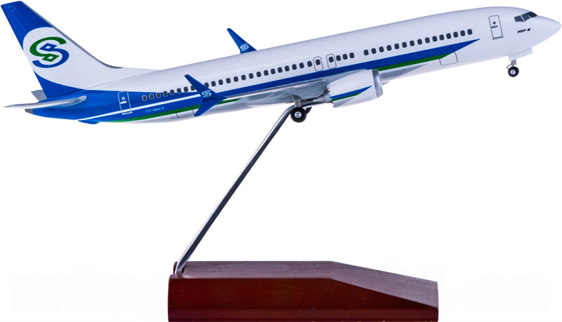 Hogan Minsheng Financial Leasing for Boeing 737 MAX 8 1:200 Airplane Airliner Model Display