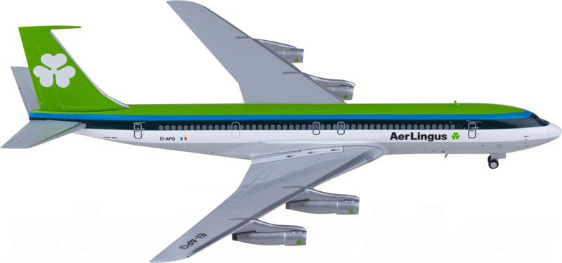 JC Wings Aer Lingus for Boeing 707-300C EI-APG With Sticker 1:400 Airplane Pre-built  Airliner Model Display