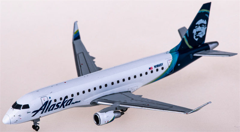 Geminijets Alaska Airlines for Embraer ERJ-170-200LR N186SY 1:400 Airplane Pre-built  Airliner Model Display