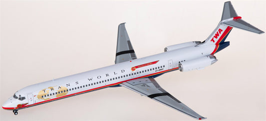 JC Wings TWA for McDonnell Douglas MD-83 EI-BWD 1:200 Airplane Pre-built Airliner Model Display