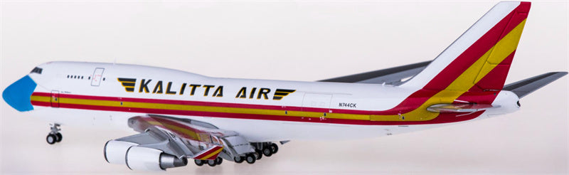 Geminijets Kalitta Air for Boeing 747-400 N744CK Flaps Down 1:400 Airplane Pre-built  Airliner Model Display