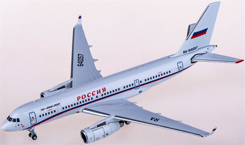 NG Models Rossiya Special Flight Detachment for Tupolev TU-204-300 RA-64057 1:400 Airplane Pre-built  Airliner Model Display