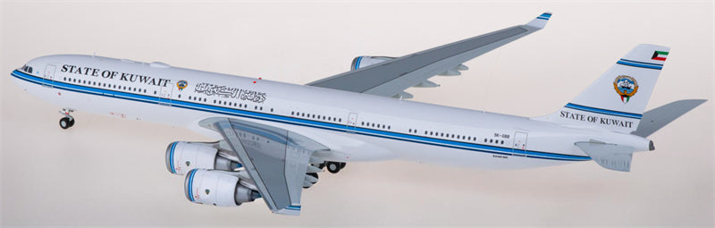 JC Wings State of Kuwait for Airbus A340-500 9K-GBB 1:200 Airplane Pre-built Airliner Model Display