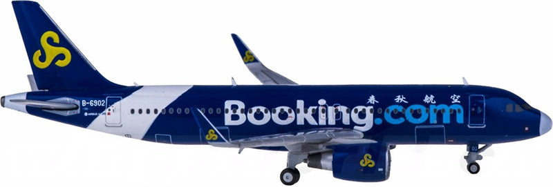 JC Wings Spring Airlines for Airbus A320 B-6902 Booking 1:400 Airplane Pre-built  Airliner Model Display